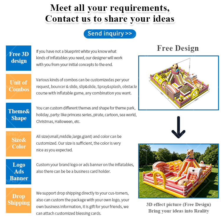 Inflatable Playground Amusement Park Inflatable Theme Park Inflatable Obstacle Course Bounce House Slide Bouncer Court Combo