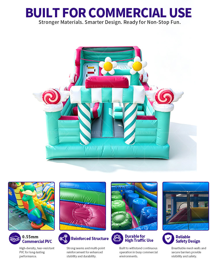 Commercial Inflatable Bounce House Amusement Jumping Castle Climbing Park Slides Combo Kids Inflatable Theme Park Fun Zone Activity