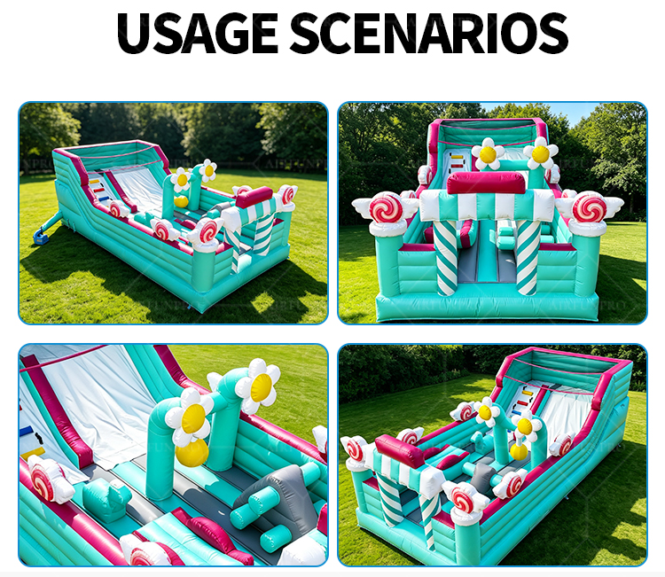 Commercial Inflatable Bounce House Amusement Jumping Castle Climbing Park Slides Combo Kids Inflatable Theme Park Fun Zone Activity