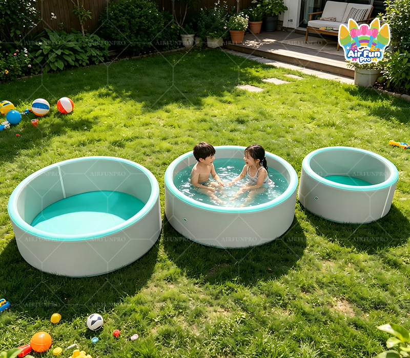 Factory OEM 4-Layer Round Drop Stitch Inflatable Inflatable Family Pool Yard Garden Indoor Puncture Resistant Portable CE EN ISO