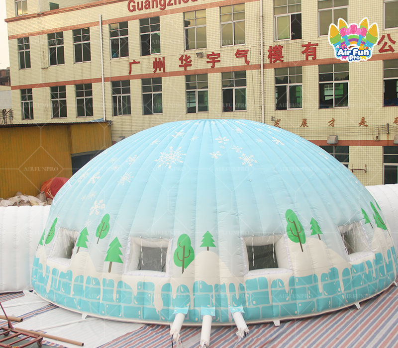 Inflatable Igloo Dome Tent | Winter‑Theme Inflatable Event Dome For Christmas, Winter Festival