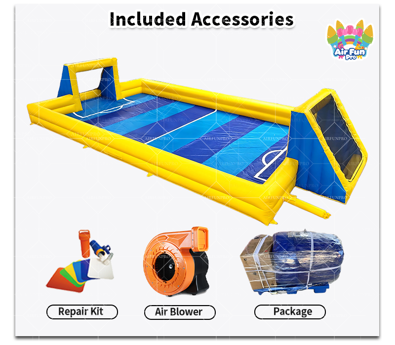 Large Commercial Inflatable Soccer Pitch, Waterproof Inflatable Football Field With Two Goals For Outdoor Sports Events