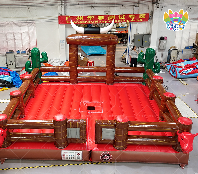 Commercial New Designed Inflatable Smoking Feature Mechanical Rodeo Bull Game Factory Price for Outdoor Sale