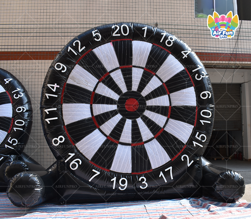 Outdoor Inflatable Football Dart Target Large Inflatable Soccer Dartboard with Sticky Balls for Kids Adults Backyard Sports Game