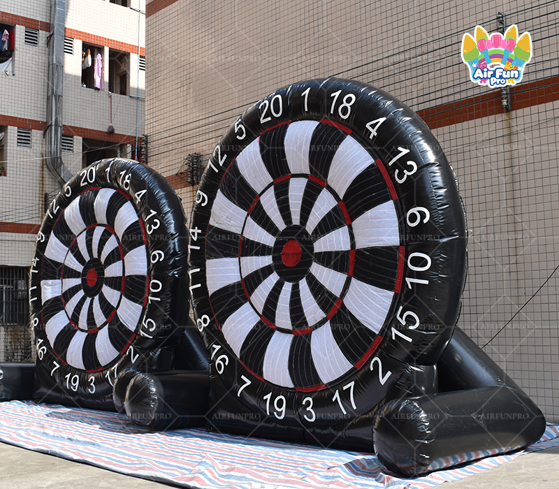 Outdoor Inflatable Football Dart Target Large Inflatable Soccer Dartboard with Sticky Balls for Kids Adults Backyard Sports Game