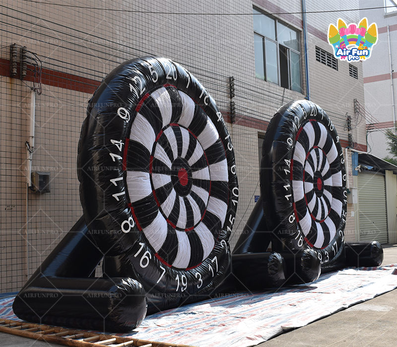 Outdoor Inflatable Football Dart Target Large Inflatable Soccer Dartboard with Sticky Balls for Kids Adults Backyard Sports Game