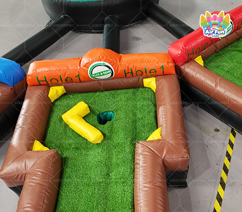 Giant Multi-Hole Inflatable Mini Golf Course Play A Round PVC Waterproof Golf Game for Indoor Outdoor Parties And Events