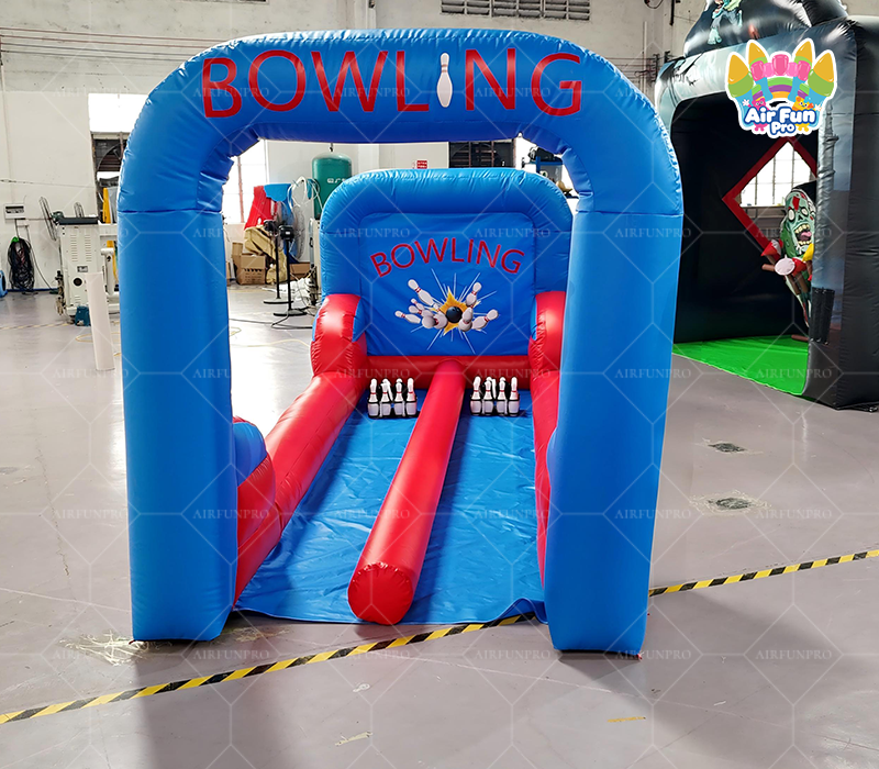 Commercial Inflatable Bumper Bowling Lane for Kids Party Carnival with Side Barriers