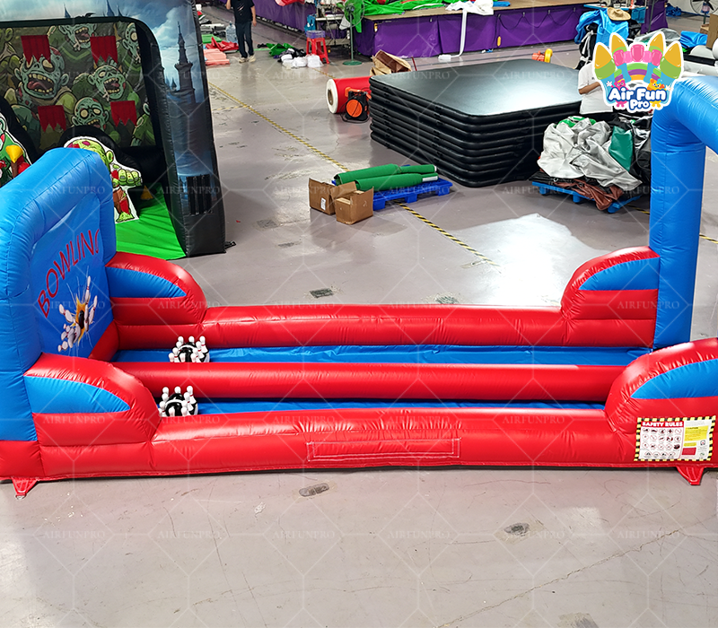 Commercial Inflatable Bumper Bowling Lane for Kids Party Carnival with Side Barriers