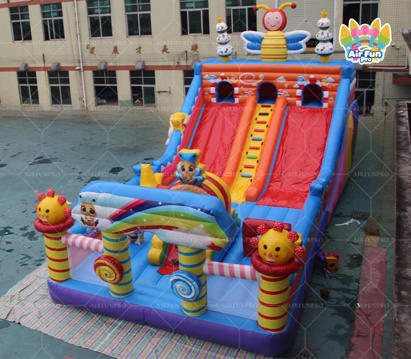 Honey Bee Themed Commercial Inflatable Slide | Multi-Play Kids Inflatable Playground