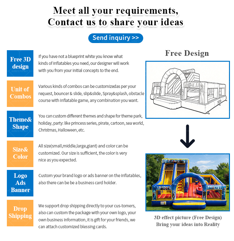 Frozen Themed Commercial Inflatable Slide Combo | Dual Lane Inflatable Bounce Playground