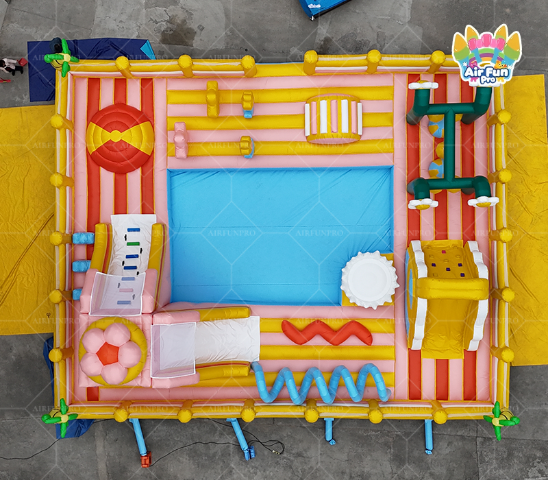 Candy Flower Themed Inflatable Water Park｜Commercial Inflatable Water Playground with Pool