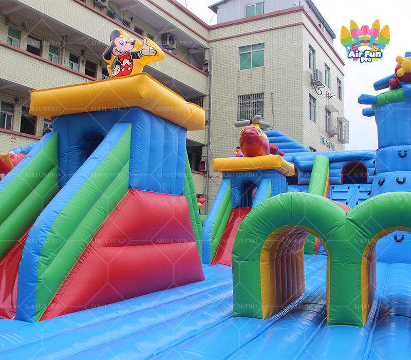 Mixed Cartoon Character Themed Inflatable Fun Park｜Commercial Giant Inflatable Obstacle Playground