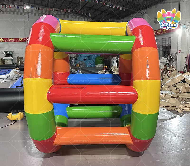 Rainbow Inflatable Water Roller | Commercial Floating Water Walking Wheel for Water Park