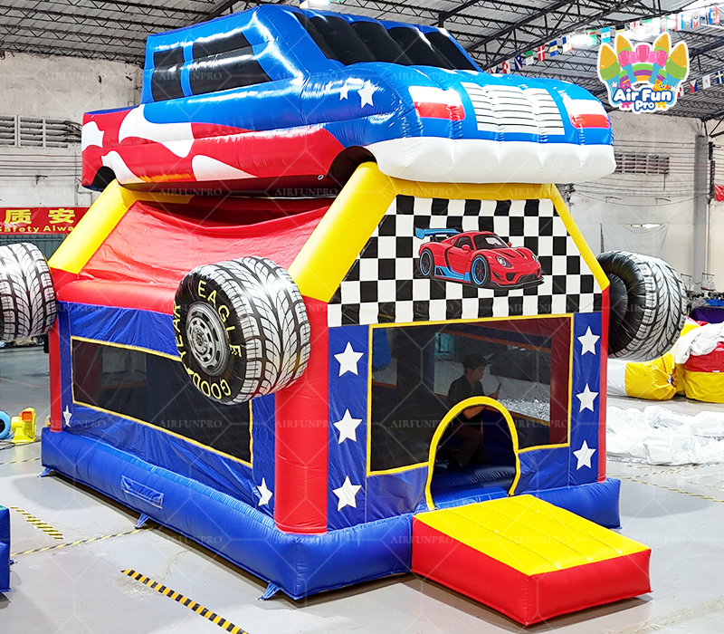 Racing-Themed Inflatable Bouncer Speed Star Playground