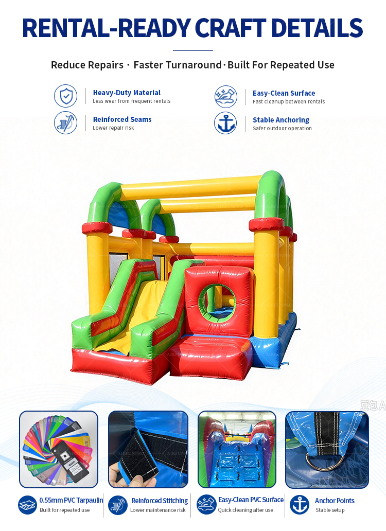 OEM ODM Custom Inflatable Bounce House Combo | Commercial Jumping Castle with Slide