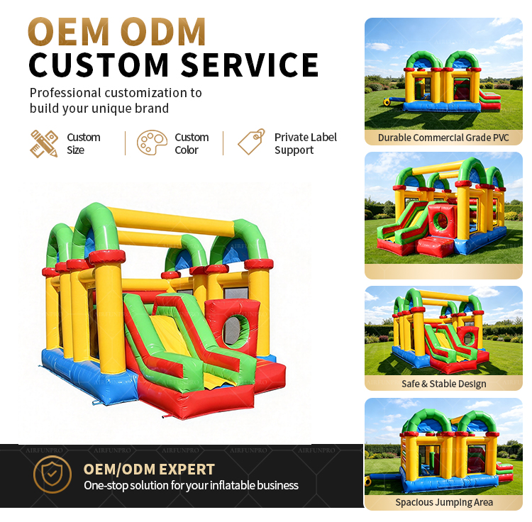 OEM ODM Custom Inflatable Bounce House Combo | Commercial Jumping Castle with Slide