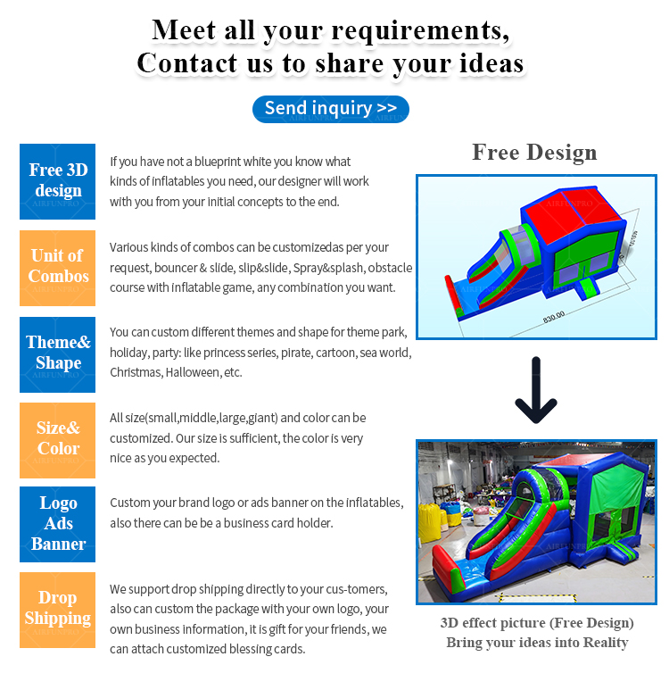 Inflatable Bouncer Bounce House Inflatable slide dry slide Inflatable Amusement Park Bouncy Castle