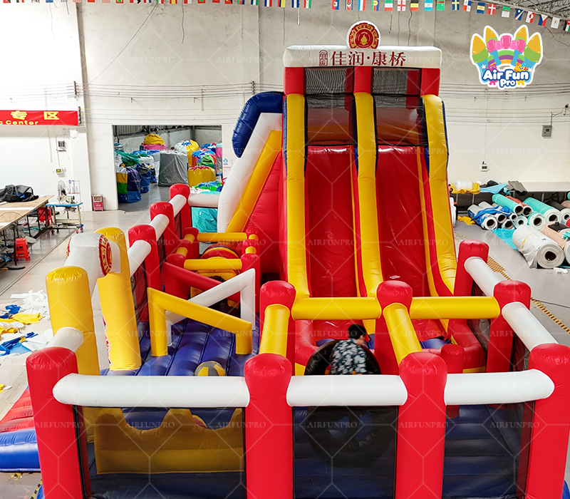 Outdoor Giant Inflatable Challenge Fun Park Jumping Castle Bouncer  Interactive Inflatable Game Zone for Party Rental