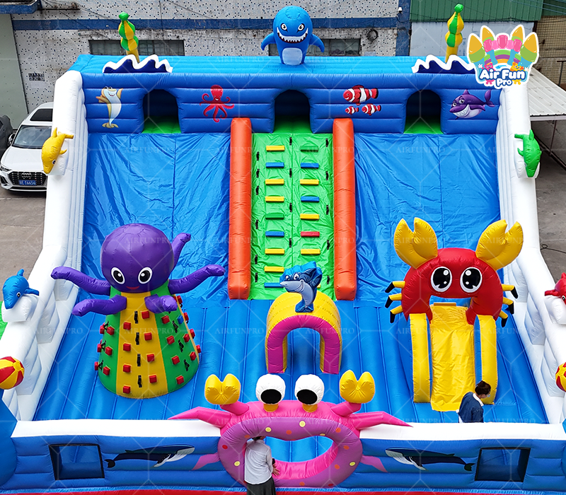 Commercial Inflatable Bouncer Combo Inflatable Bounce House with Slide Theme Park Combo for Kids Party Rental